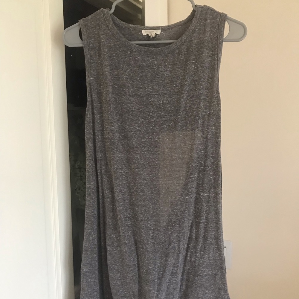 Heather grey T-shirt dress.